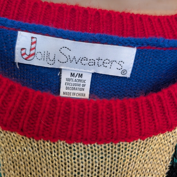 Colorful Patchwork Bow Sweater - Picture 4 of 8